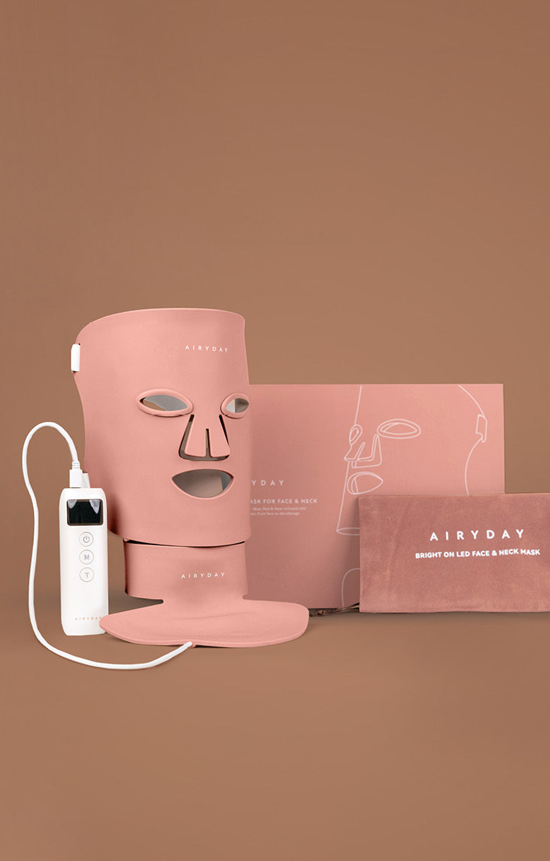 Bright On LED Mask For Face & Neck - Peach
