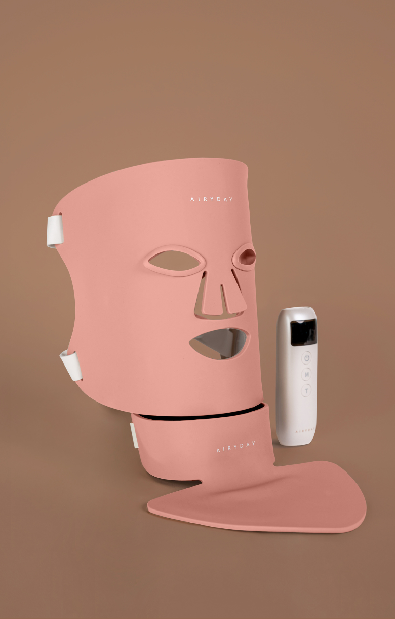 Bright On LED Mask For Face & Neck - Peach